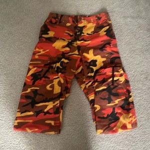 Orange Camo Cargo Pants